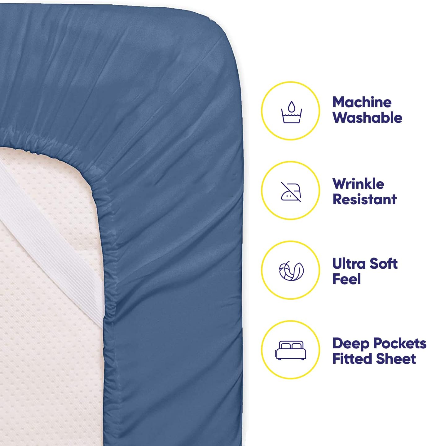 King Size Bed Sheets - 6 Piece 1500 Supreme Collection Fine Brushed Microfiber Deep Pocket King Sheet Set Bedding - 2 Extra Pillow Cases…