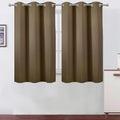 Lemomo Brown Blackout Curtains/38 x 54 Inch/Set of Two Panels Grommet Living Room Curtains 54 Inch silver