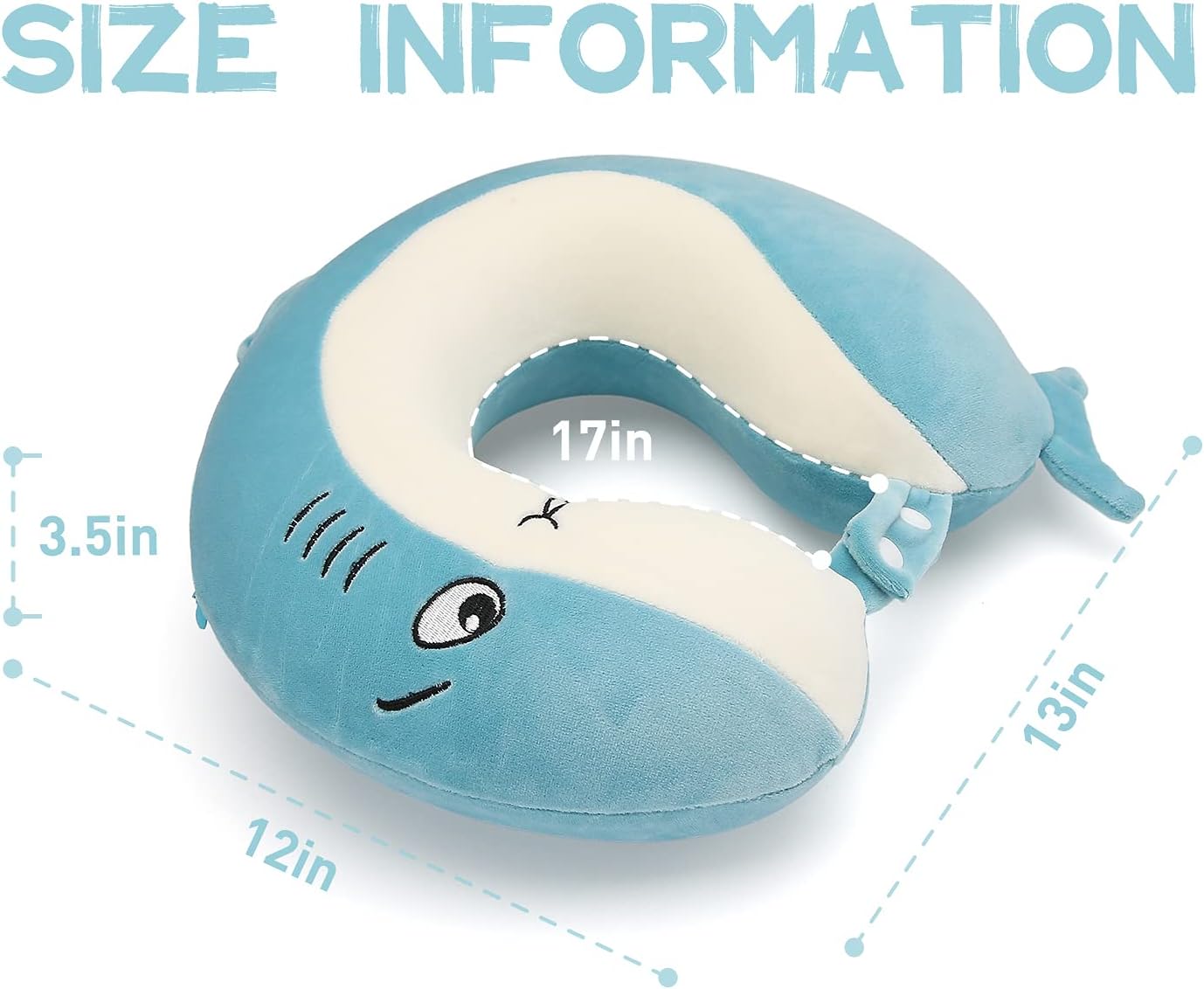 NiuniuDaddy Niuniu Daddy Kids Travel Pillow for Airplane Road Trip Car Seat, Neck Chin Supporting, Stop Head from Falling Forward, Memory F…