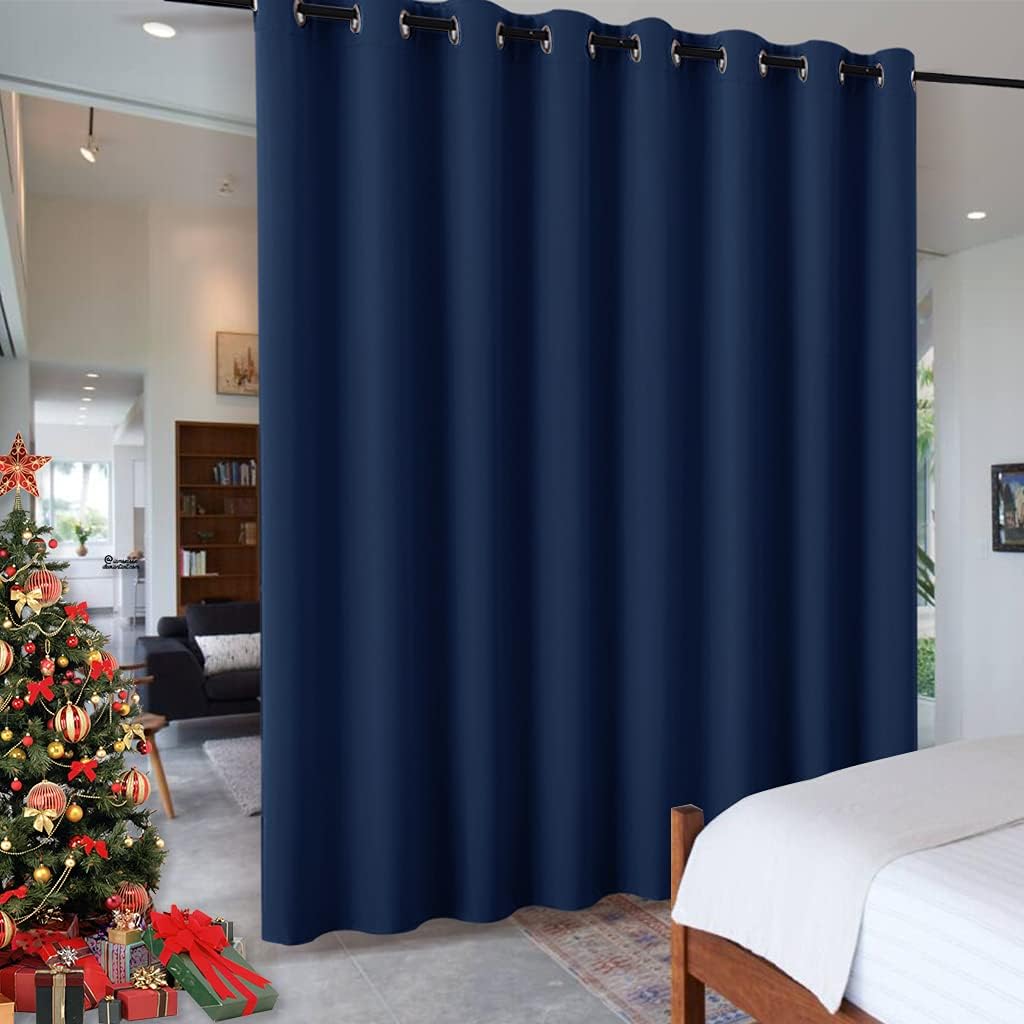 Rybhome RYB HOME Room Divider Curtains, Triple Weave Heavy Duty Blackout Drapes Soundproof Large Window Treatment for Bedroom Dining Hall S…