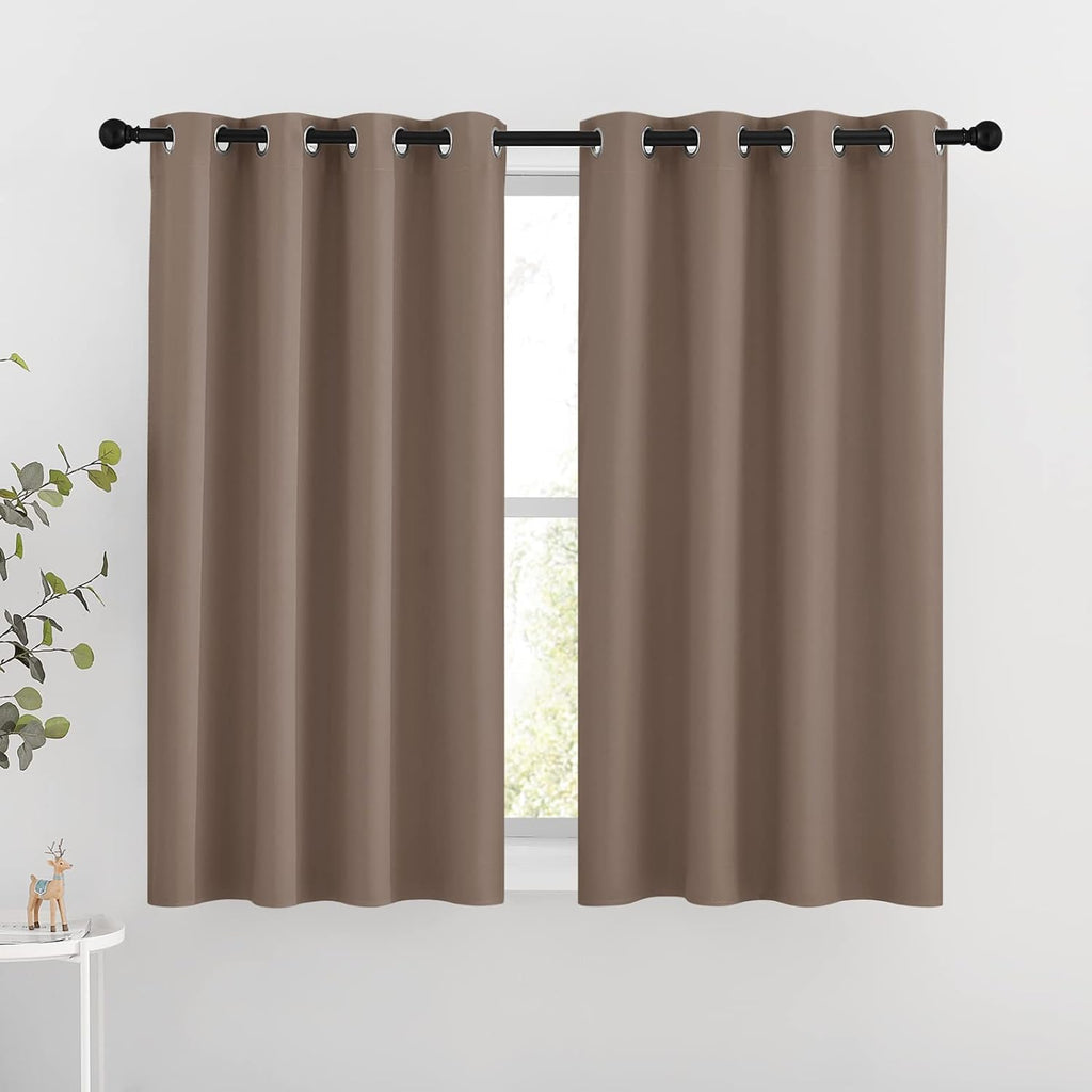 NICETOWN Insulated Blackout Curtains and Drapes - Microfiber Energy Saving Thermal Insulated Solid Grommet Blackout Draperies for Kitchen…