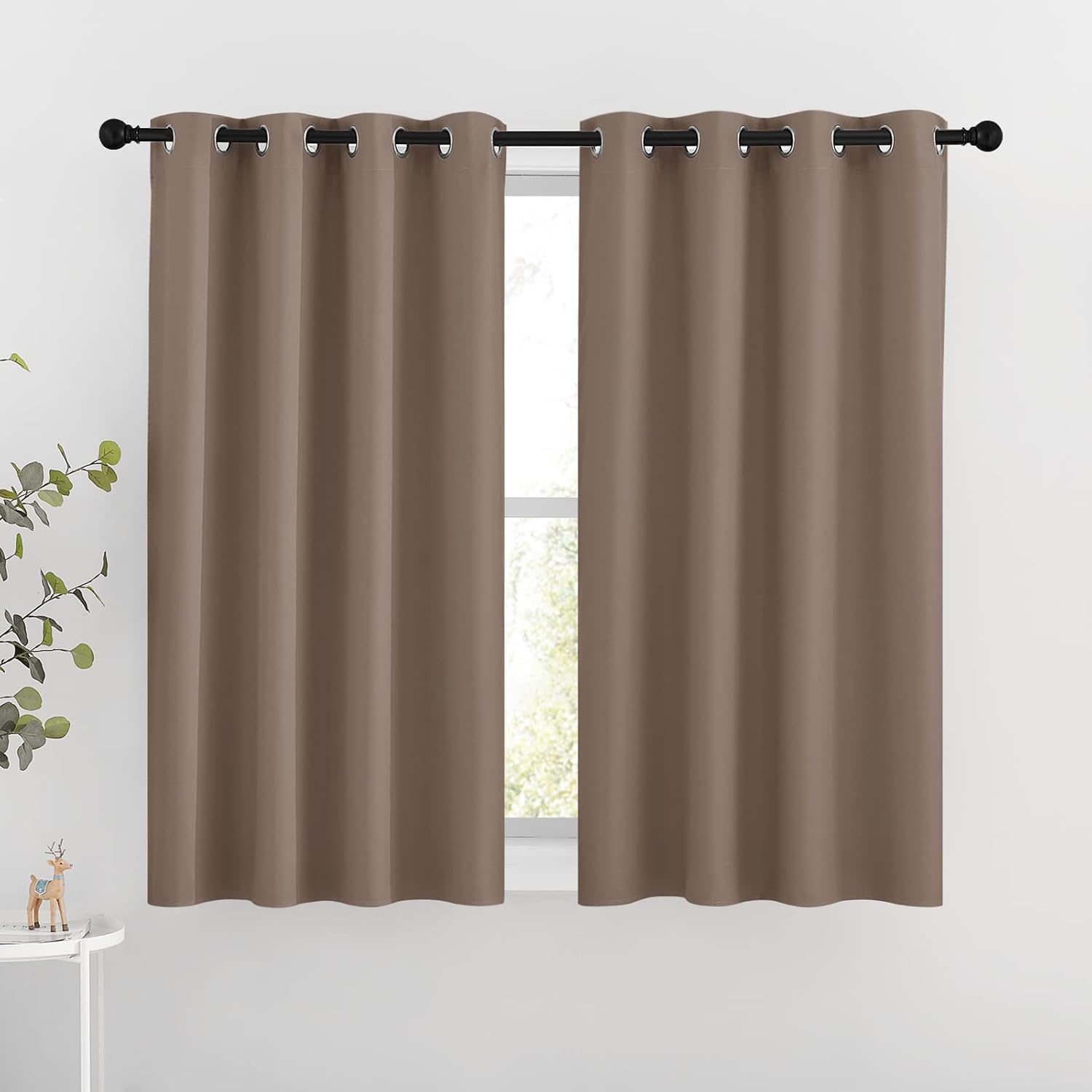 NICETOWN Insulated Blackout Curtains and Drapes - Microfiber Energy Saving Thermal Insulated Solid Grommet Blackout Draperies for Kitchen…