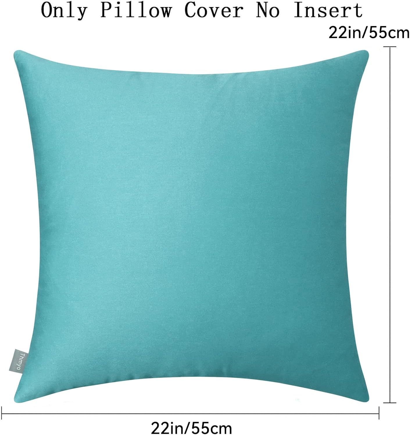 Thmyo 4-Pack 100% Cotton Comfortable Solid Decorative Throw Pillow Case, Thmyo Square Cushion Cover Pillowcase Sublimation Blank Pillow Cove…