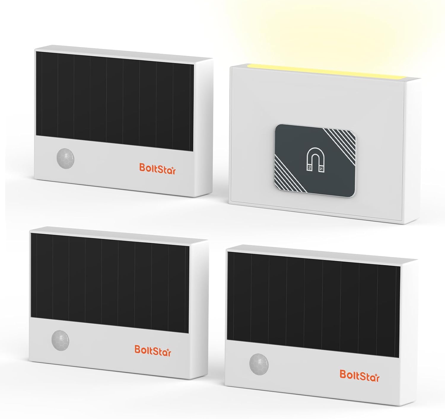 Motion Sensor Night Light, Solar Night Light Indoor No Outlet Needed, Magnetic Wall Mount or Tabletop, 3000K Soft Warm Light for Bedroom…