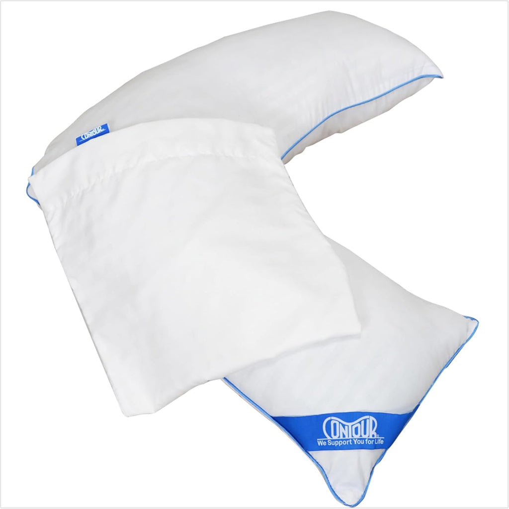 Contour Products L Pillow Case, White, Made Specifically for The Contour Products L-Shaped Body Pillow (Pack of 2)