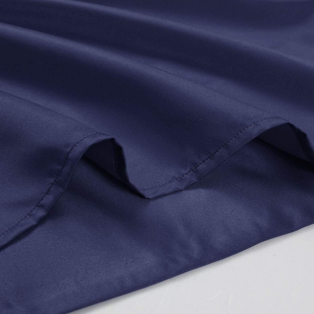 uxcell Body Pillow Cover, 20x48 Inch Navy Silky Satin Body Pillowcases for Hair and Skin, Soft Cooling Smooth Pillow Case with Envelope…