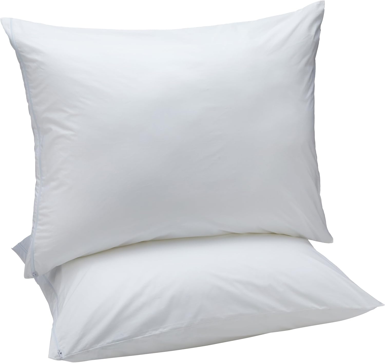Amazon Basics Down Alternative Bed Pillows and Pillow Protector Case Set, Medium Density, Standard Size 26" x 20", Hypoallergenic…
