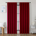 Simplebrand Ava Red Blackout Curtains for Bedroom 84 Inch Length 2 Panels Set, Solid Thermal Insulated Privacy Living Room Window Treatment…