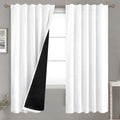 BGment Pure White 100% Blackout Curtains 72 Inches Long with Thermal Insulated Liner, Rod Pocket and Back Tab Double Layer Full Room…