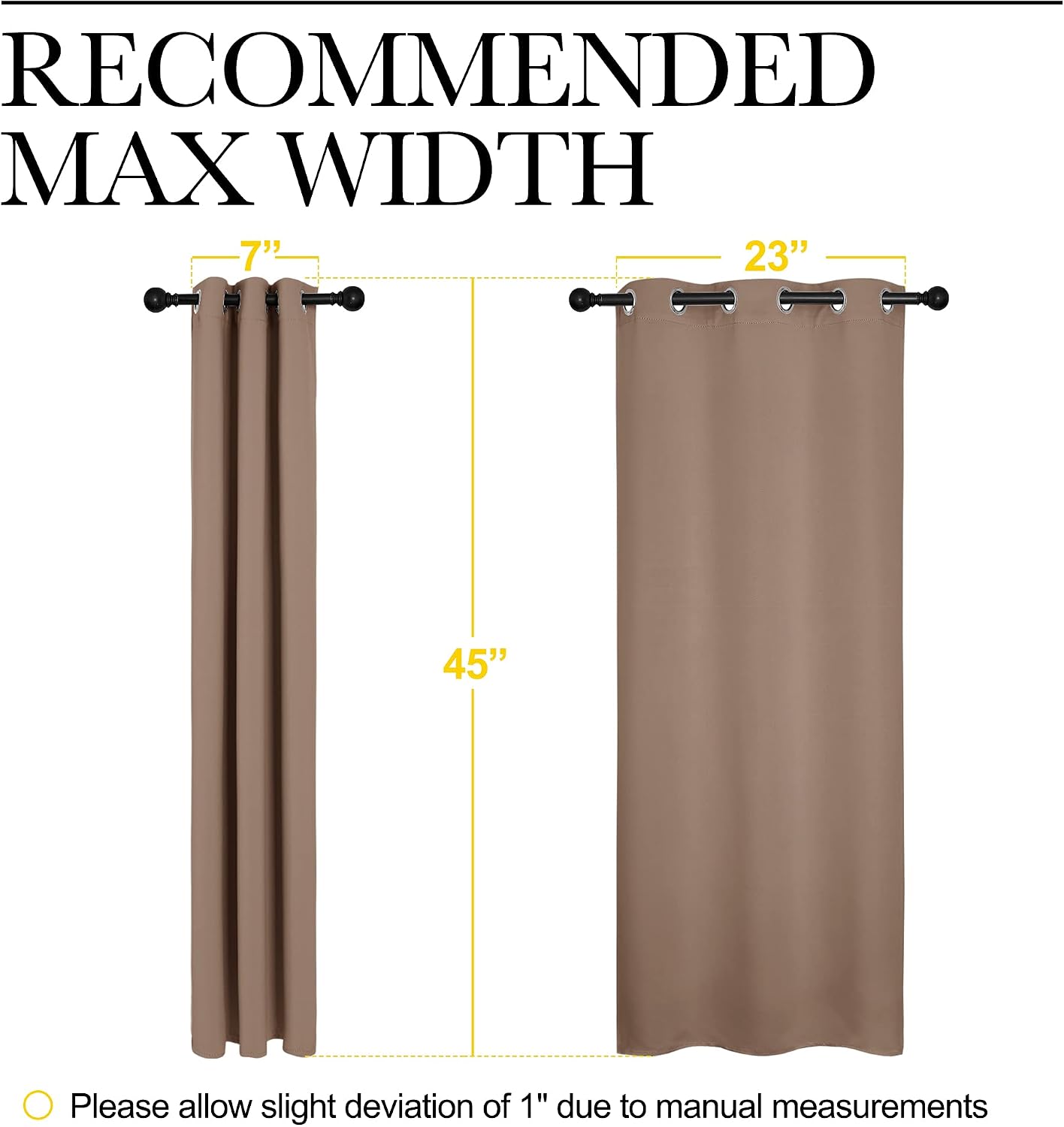 NICETOWN Blackout Window Curtains and Drapes for Kitchen, Window Treatment Thermal Insulated Solid Grommet Blackout Drapery Panels (Set…