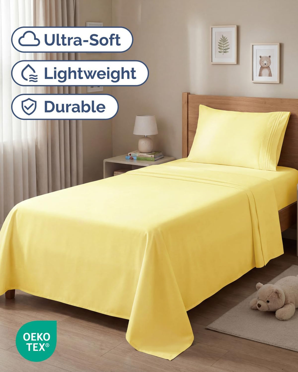 Twin Size 3 Piece Sheet Set - Comfy Breathable & Cooling Sheets - Hotel Luxury Bed Sheets for Women & Men - Deep Pockets, Easy-Fit, Extra…