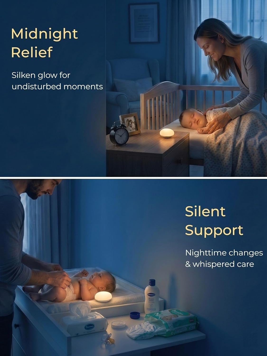 EASZZZ EASZZZ Baby Night Light, Nursery Night Lamp for Breastfeeding, Soft BPA Free Silicone Touch Night Lamp, Eye Caring, Easy Flip…