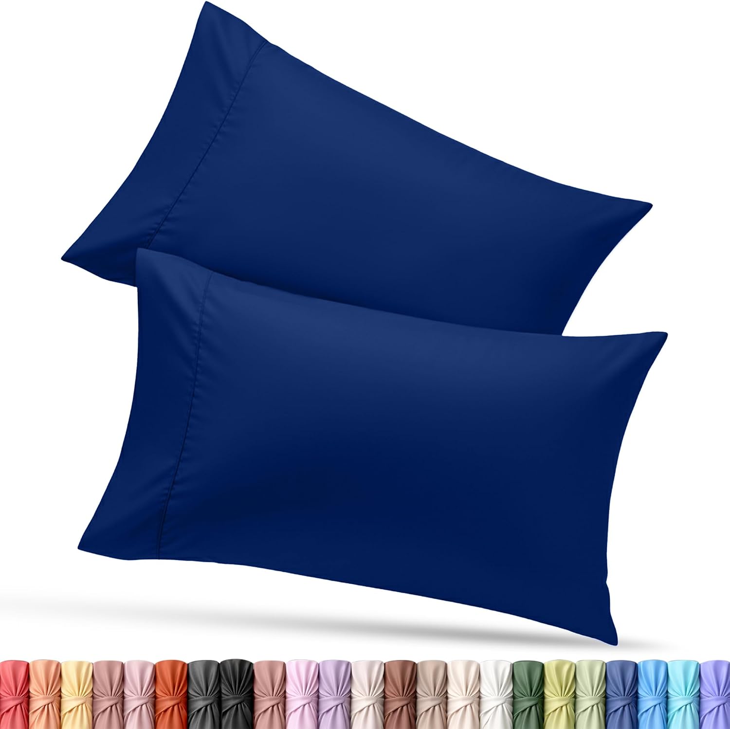 Utopiabedding Utopia Bedding Standard Pillow Cases - 2 Pack - Envelope Closure - Soft Brushed Microfiber Fabric - Shrinkage and Fade Resist…