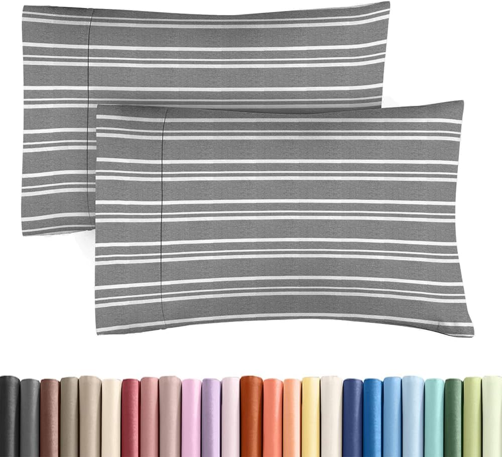 Standard Pillow Cases Set of 2 - Ultra-Soft Hotel Quality Pillowcase Covers - Comfy & Wrinkle Free - Stain and Fade Resistant - Machine…