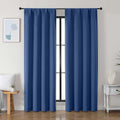 Simplebrand Ava Royal Blue Blackout Curtains for Bedroom 84 Inch Length 2 Panels Set, Solid Thermal Insulated Privacy Nursery Window Treatm…