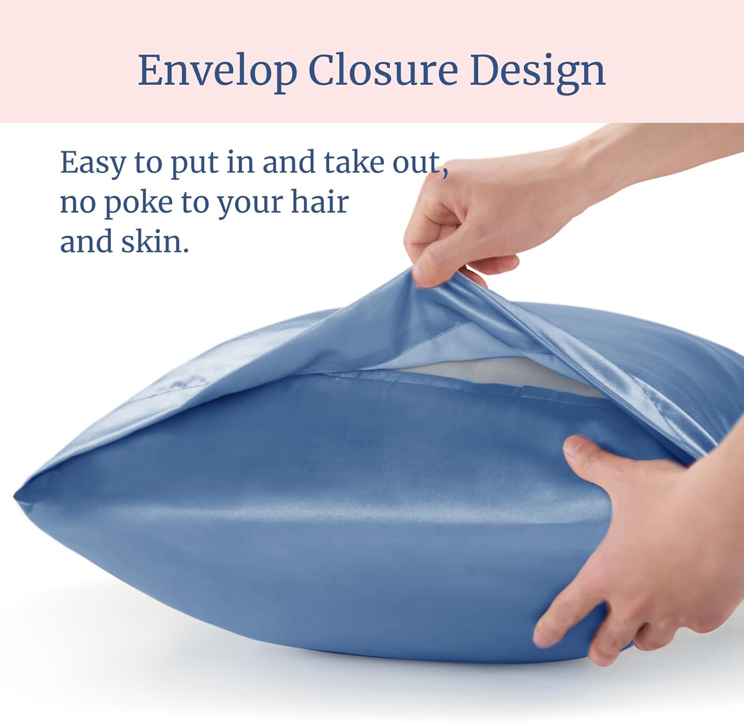 Bedelite Satin Pillowcase for Hair and Skin, Super Soft and Cooling Similar to Silk Pillow Cases 2 Pack with Envelope Closure, Gift for Wom…