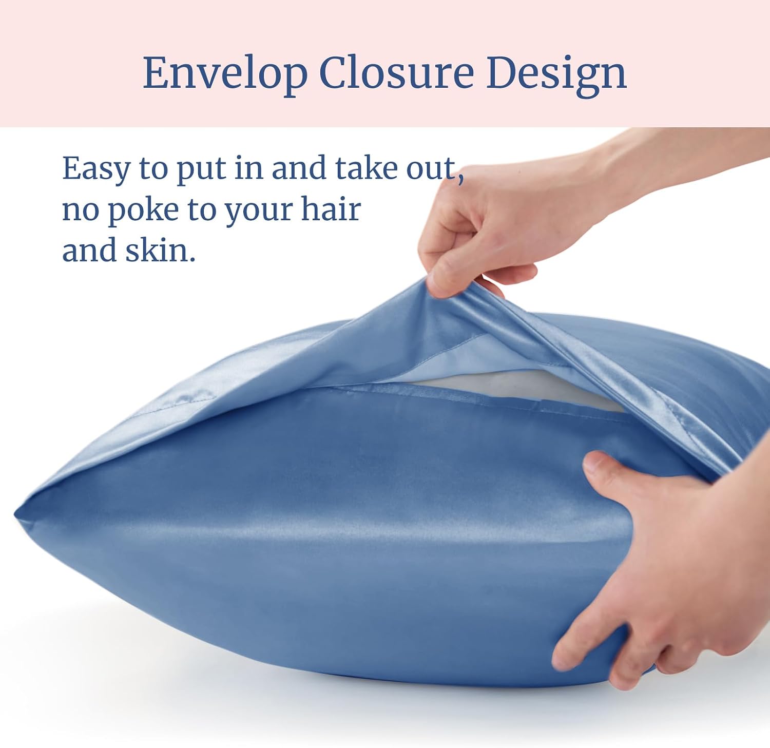 Bedelite Satin Pillowcase for Hair and Skin, Super Soft and Cooling Similar to Silk Pillow Cases 2 Pack with Envelope Closure, Gift for Wom…