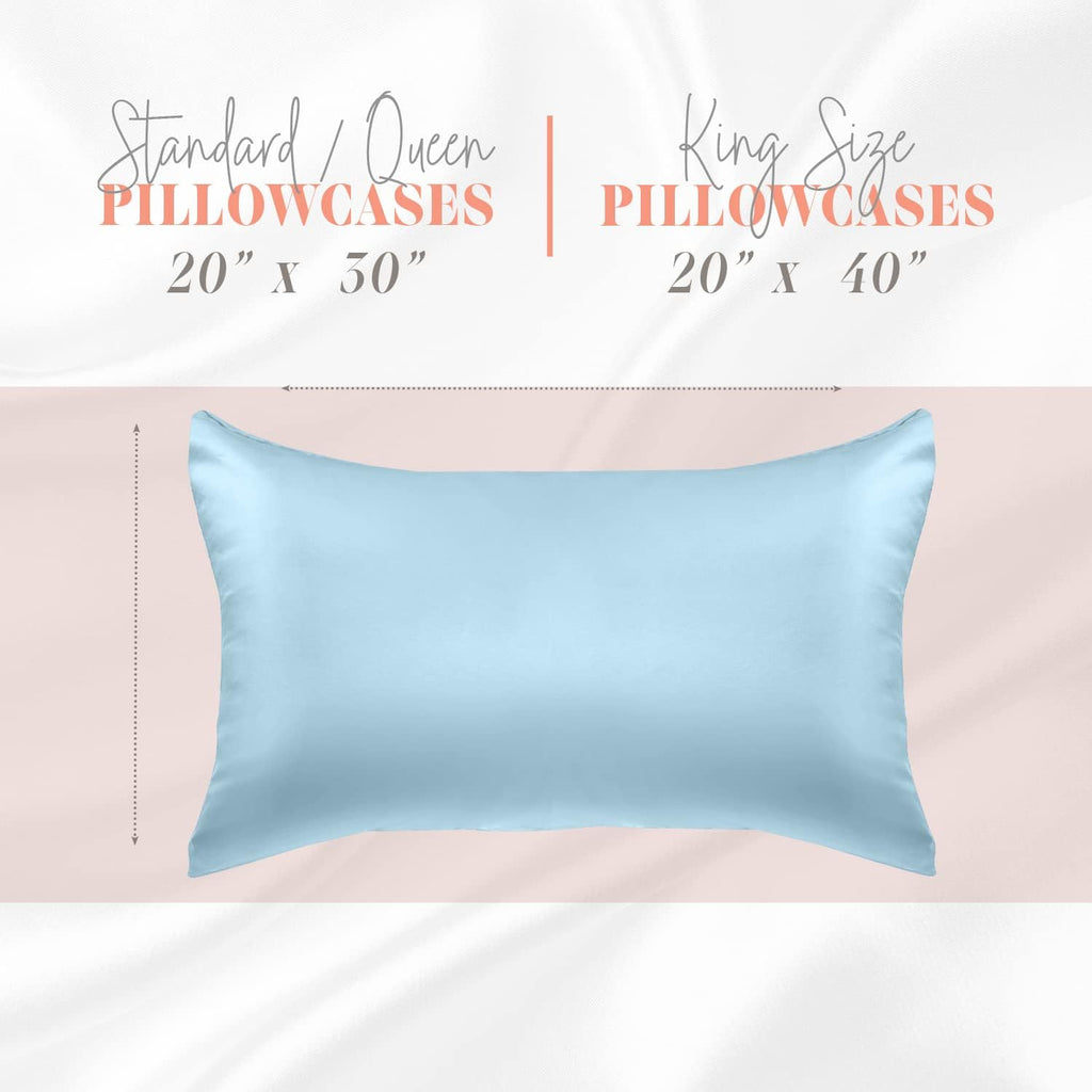 Elegantcomfort Elegant Comfort Silky and Luxurious 2-Piece Satin Pillowcase Set for Healthier Skin and Hair, Hidden Zipper Closure and Beau…
