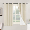 H.VERSAILTEX 100% Blackout Curtains for Bedroom Thermal Insulated Linen Textured Curtains Heat and Full Light Blocking Drapes Living Room…