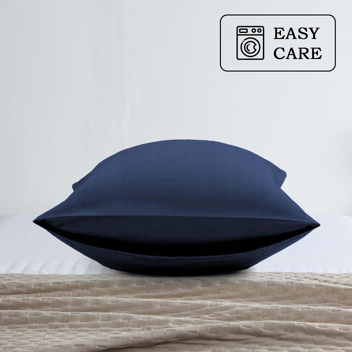 QJFabricCO Q&J Fabric Co. Bedding Pillow Cases King Size Set of 2 –Wrinkle, Fade Resistant, Soft Brushed Microfiber Pillow Cover–Envelope Pil…