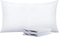 Ntbay King Pillowcase Set - 2 Pack Brushed Microfiber 20x36 Pillowcases - Soft, Wrinkle-Free, Fade-Resistant, Stain-Resistant, White Pillow…