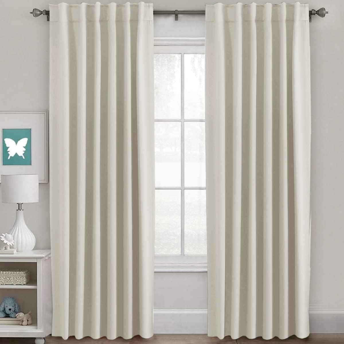 H.VERSAILTEX Light Reducing Curtains Thermal Insulated Window Treatment Panels Room Darkening Privacy Assured Drapes for Living…