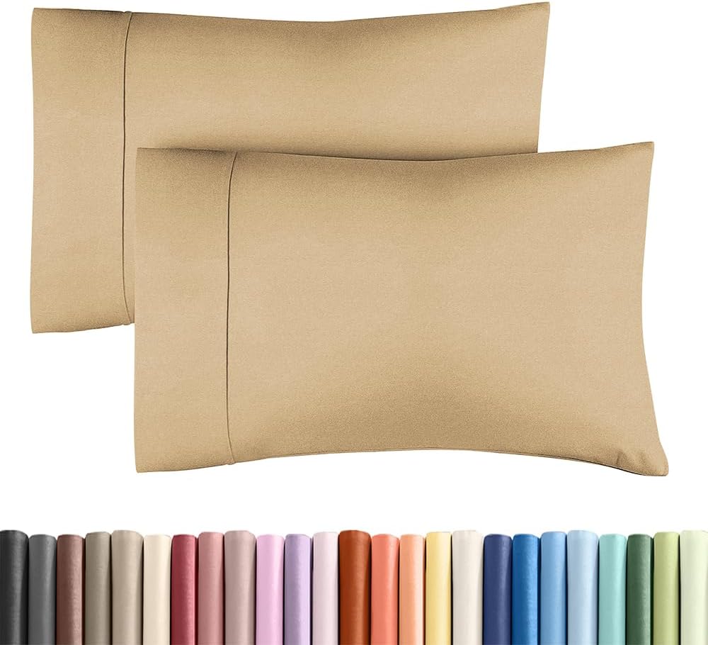 King Standard Pillow Cases Set of 2 - Ultra-Soft Hotel Quality Pillowcase Covers - Comfy, Cozy & Fade Free - Wrinkle Resistant - Machine…