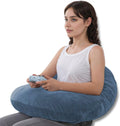 QUEEN ROSE Reading Pillow, Gaming Pillow for Lap, Sitting in Bed or Sofa, Extra Arm Rest for Reading, Playing or Crocheting, Soft Velvet…