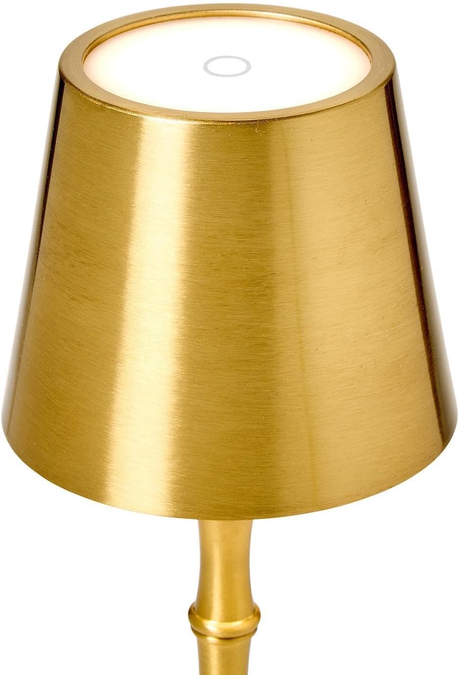 Two's Company LED Cordless Gold Bamboo Table Lamp in Gift Box, 14.5-Inch, Iron
