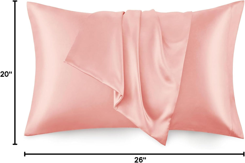 Lovescabin Love's cabin Satin Pillowcase Set of 2 Standard Size 20x26, Cooling Pillow Covers for Hair and Skin, Silky Smooth with Envelope…
