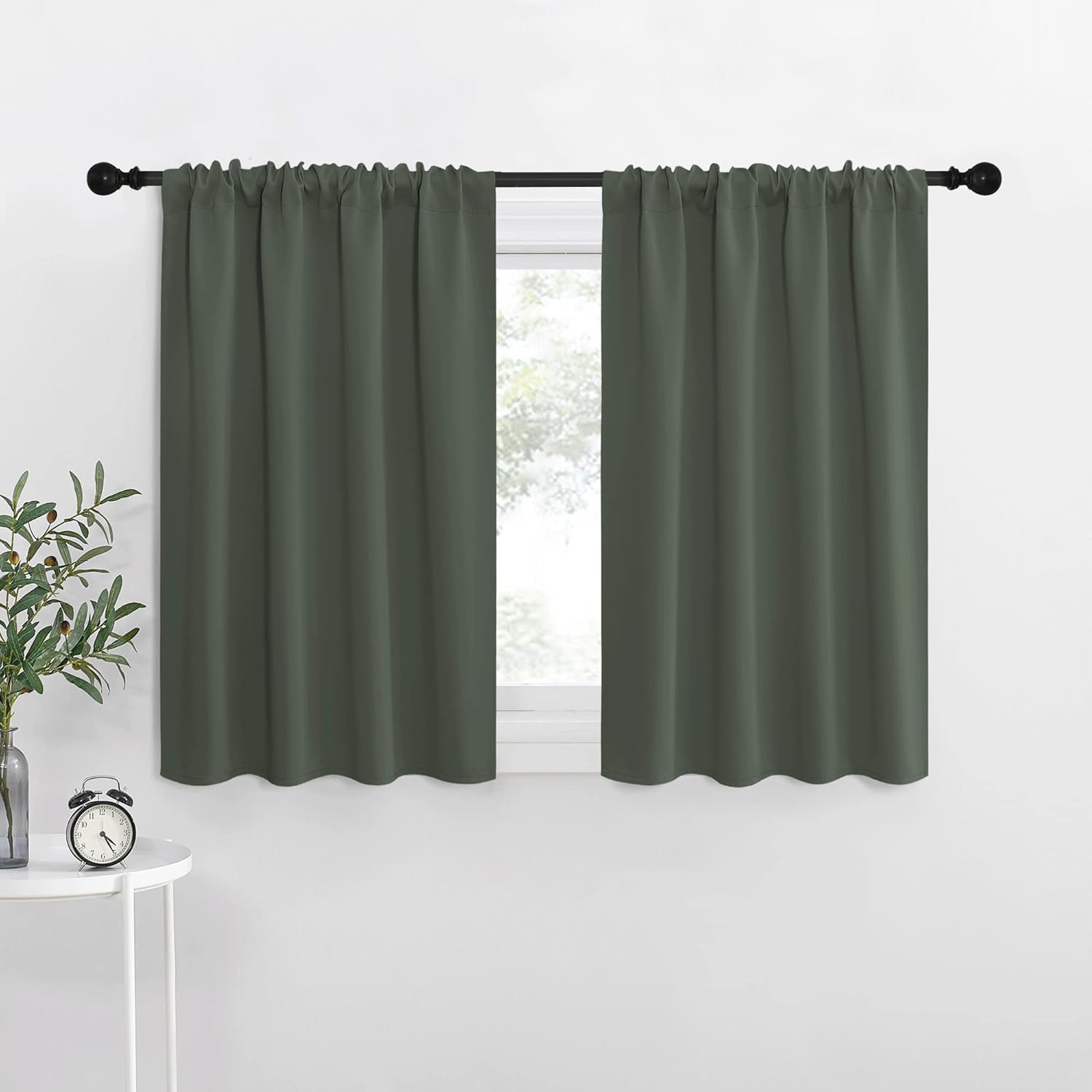 NICETOWN Bedroom Curtains Blackout Draperies - All Season Thermal Insulated Solid Rod Pocket Top Blackout Curtains/Drapes for Kid's Room…
