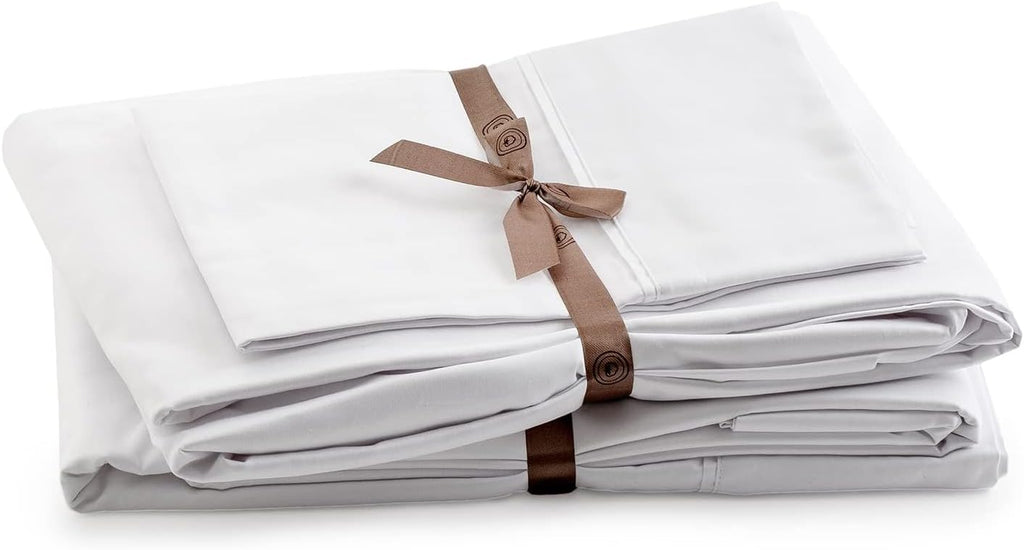 Perupima Peru Pima 285 Thread Count Percale King Sheet Set - 100% Peruvian Pima Cotton, 4 Piece (Flat, Fitted, 2 Pillowcases) - Cooling, Cr…
