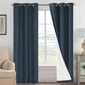 H.VERSAILTEX Primitive Linen Blackout Curtains with Burlap Fabric and White Thermal Insulated Liner, Grommet Top Curtains for Living…
