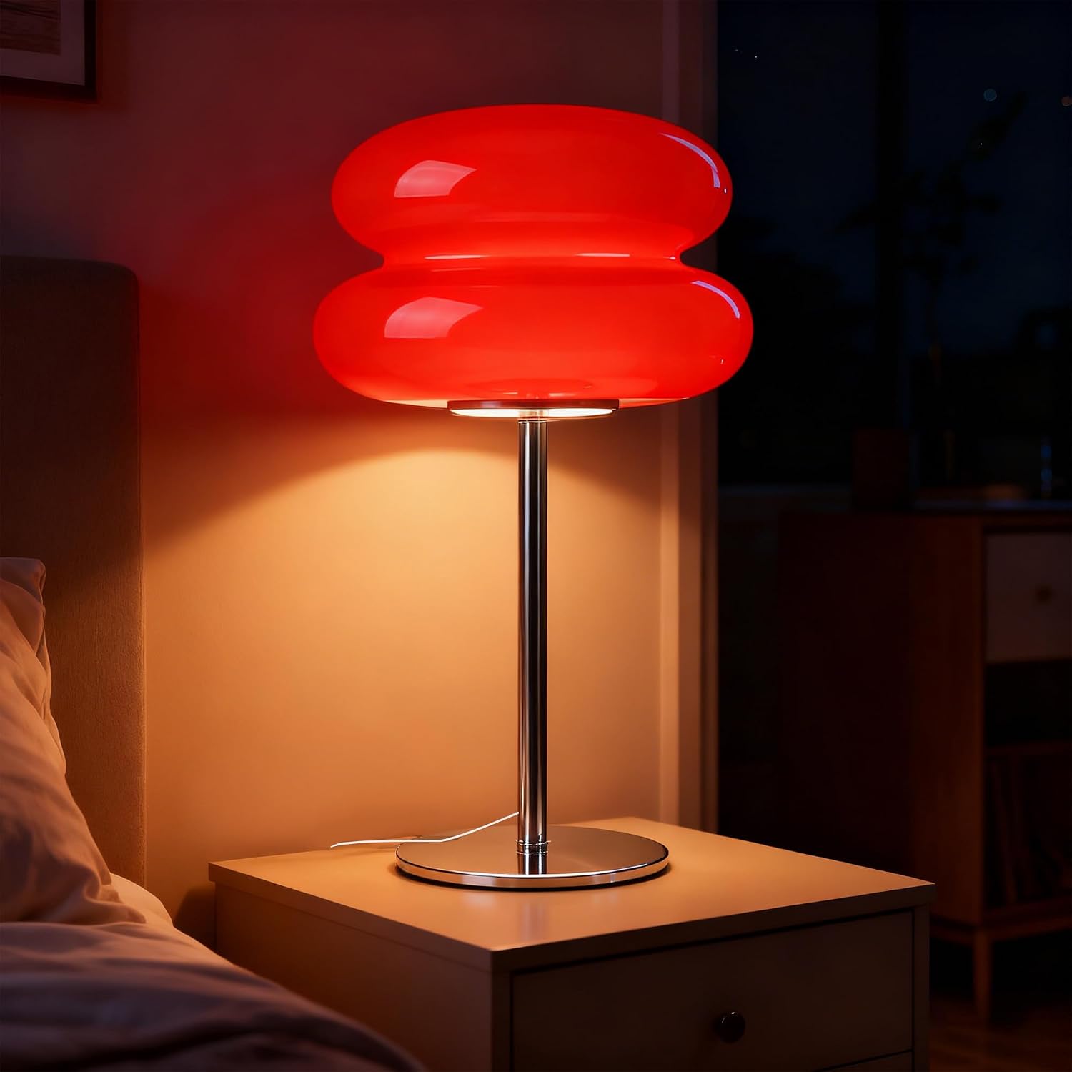 Bedroom Mushroom lamp, Medieval Modern Bedside Table lamp, dimmable Retro Egg Tart Headlight, Unique Home Mushroom Decoration Aesthetic…