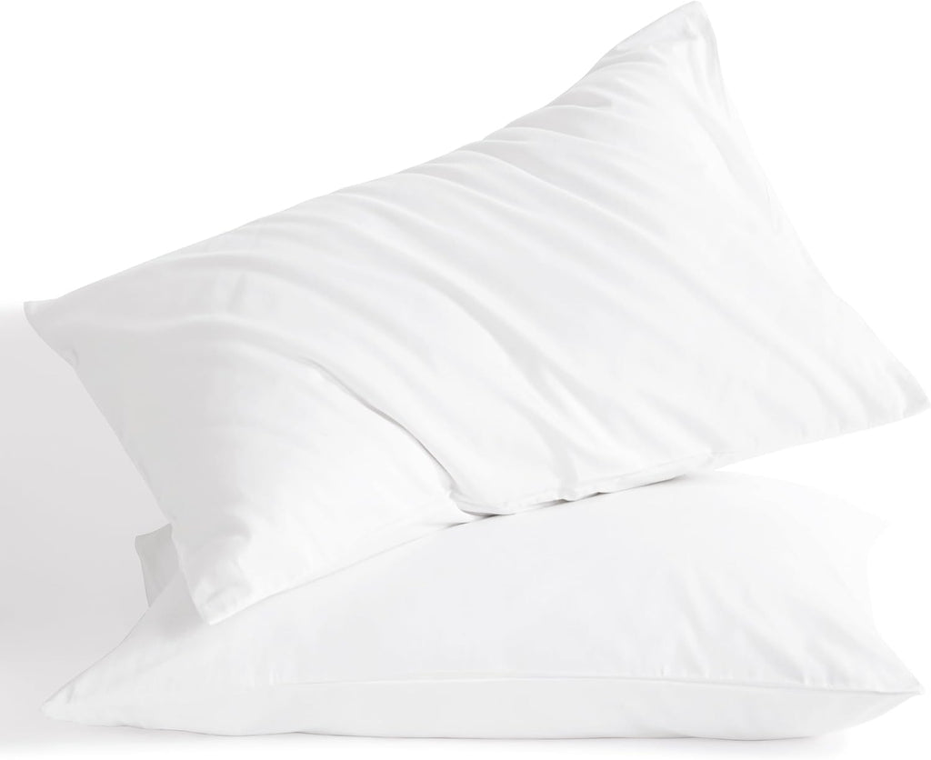 Ntbay Queen Cotton Pillowcases - Envelope Closure 20x30 Pillowcases Set of 2, Breathable and Soft Bed Pillow Cases, Cream Cotton