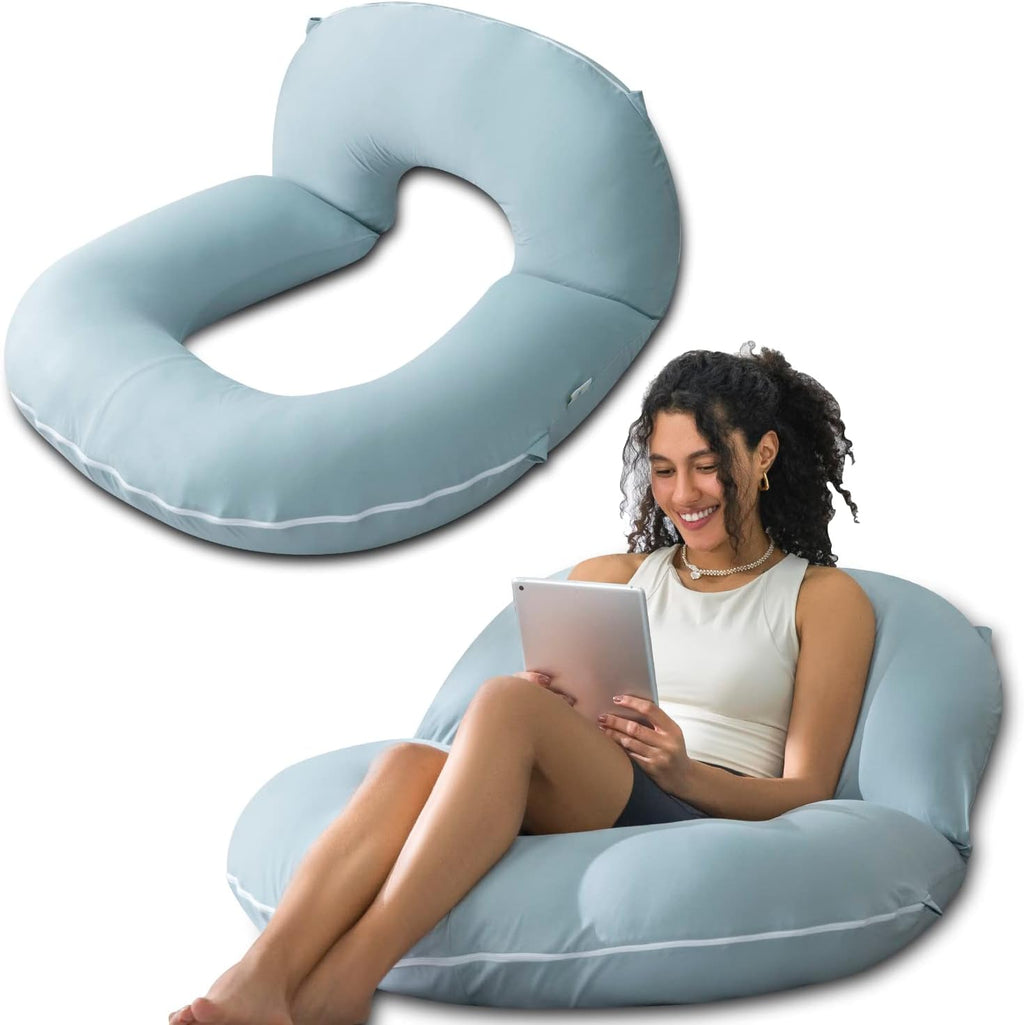 Insen Reading Pillow, Back Pillow for Sitting in Bed for Reading, Nurse & Relax, Reading Pillow for Adults, Moms & Kids, Sit Up Pillow for…