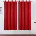 Lemomo Blackout Curtains 66 x 72 Inch Long Bright Red Curtains Set of 2 Panels Room Darkening Curtains for Bedroom and Living Room 72 Inch…