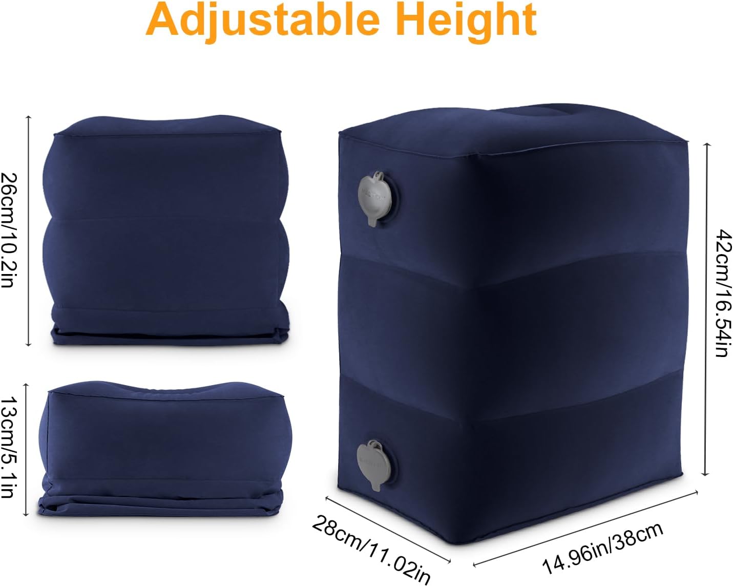 Inflatable Travel Foot Rest Pillow, Kids Airplane Bed, Adjustable Height Leg Pillow for Air Travel, Make a Flat Bed for Toddlers, Great…