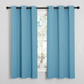 NICETOWN Thermal Insulated Curtains Blackout Draperies, Window Treatment Solid Grommet Room Darkening Drape Panels for Bedroom (Teal…