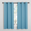 NICETOWN Blackout Draperies Curtains for Kids Room, Window Treatment Thermal Insulated Grommet Blackout Drape Panels for Bedroom (Teal…