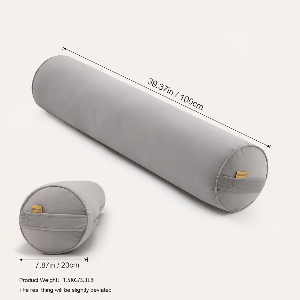 Body Pillow for Adults, Long Round Pillow, Big Cylindrical Pillow, Large Full Bolster Pillows for Side Sleepers (Zinc Gray, 39.37"*7.87")