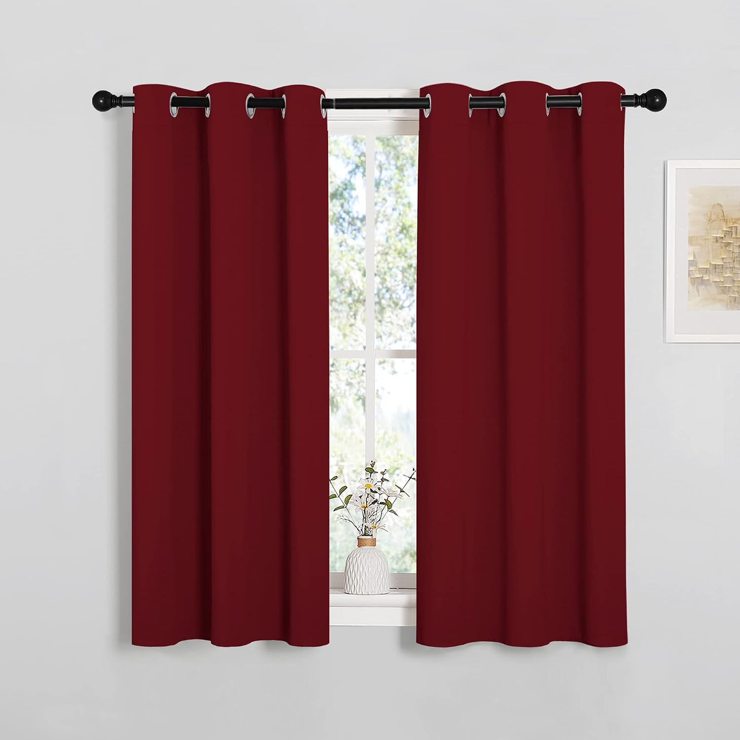NICETOWN Christmas Window Curtains Blackout Drapes, Thermal Insulated Home Decorative Blackout Curtains/Draperies for Laundry Room (One…