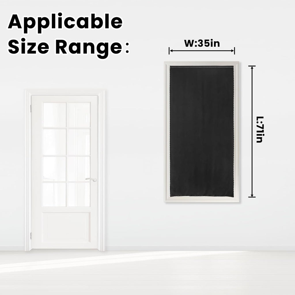 Adhesive Blackout Curtains- Self Stick Shades Window Blinds Curtains No Rod Needed Easy to Hang Curtains, Use for Bedroom, Living Room…