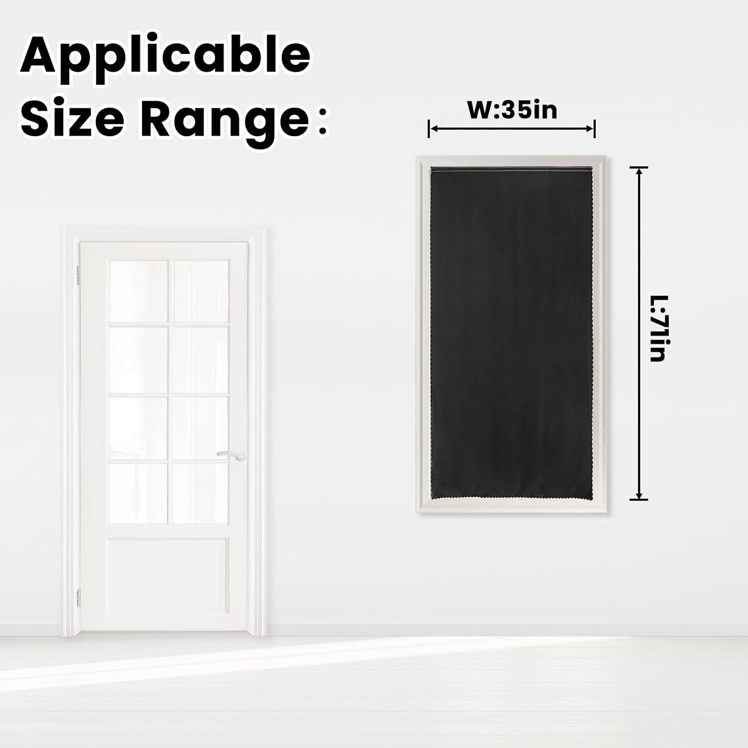 Adhesive Blackout Curtains- Self Stick Shades Window Blinds Curtains No Rod Needed Easy to Hang Curtains, Use for Bedroom, Living Room…
