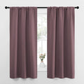 NICETOWN Bedroom Curtains for Kids Room, Window Treatment Thermal Insulated Solid Room Darkening Drape Panels for Girls Room (Dry Rose…