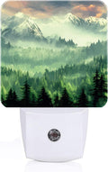 Mountain Forest Landscape Painting Night Light, Plug Into Wall Decor for Stairway, Hallway, Kitchen, Dusk to Dawn Sensor Nightlights for…