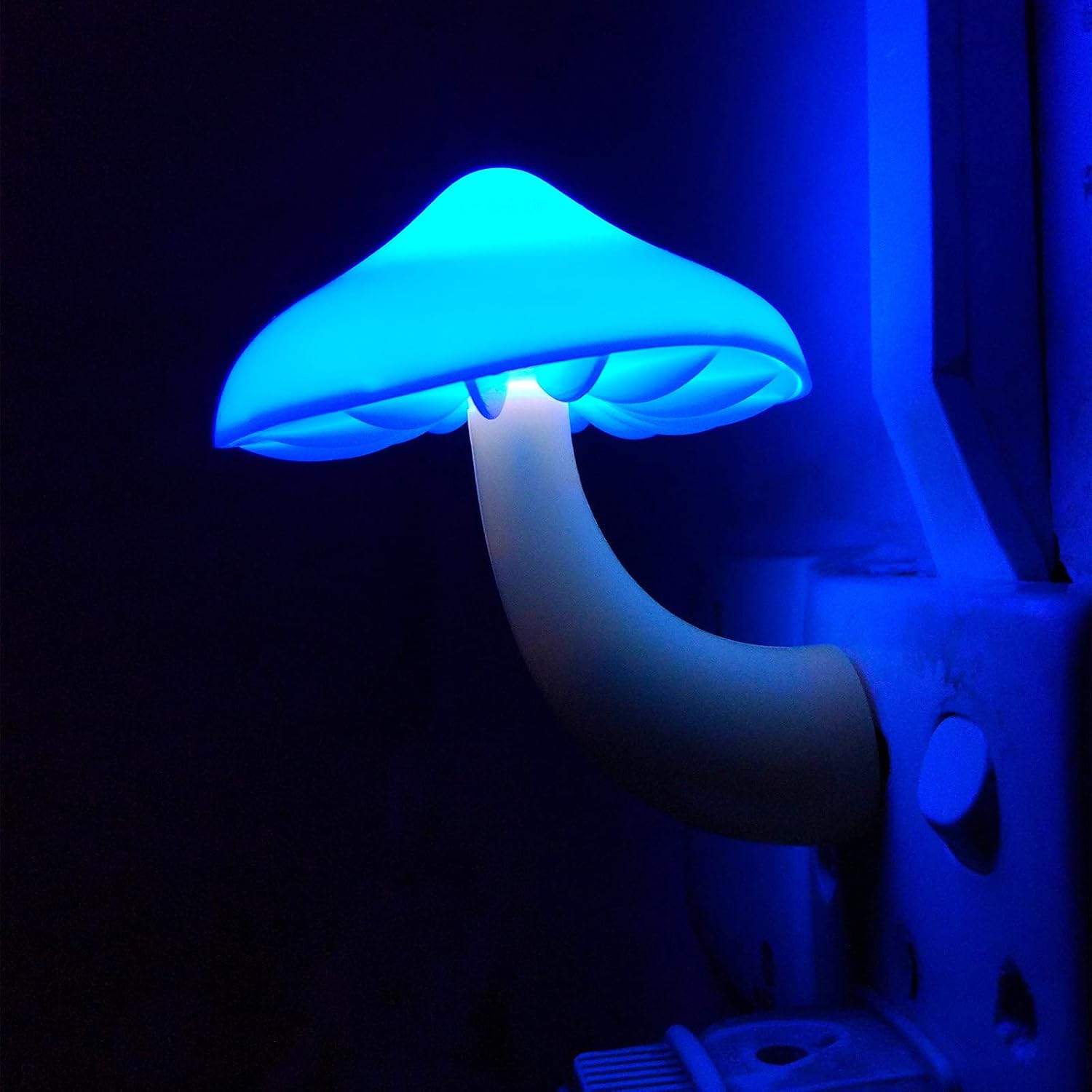 AUSAYE 5Pack LED Sensor Night Light Plug in Lamp Blue Cute Mushroom Night Lights for Adults Kids NightLight…
