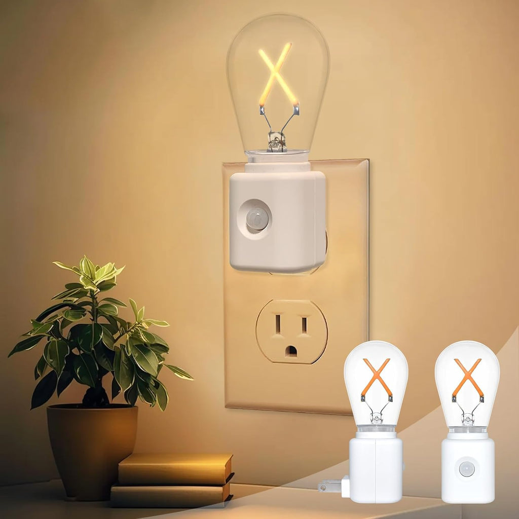 LED Amber Night Light, Night Lights Plug into Wall, LED Night Lights with Motion Sensor, Dimmable 2200K Night Light for Christmas…