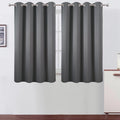 Lemomo Blackout Curtains 66 x 54 Inch Long Frost Grey Curtains Set of 2 Panels Room Darkening Curtains for Bedroom and Living Room 54 Inch…
