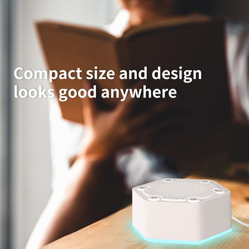 WowSleep White Noise Sound Machines with High Fidelity 30 Unique Non-Looping Soothing Sounds 12 Colors Night Light 4 Timers 10-Level Bright…